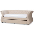 Beige Tufted Daybed with Trundle G849130