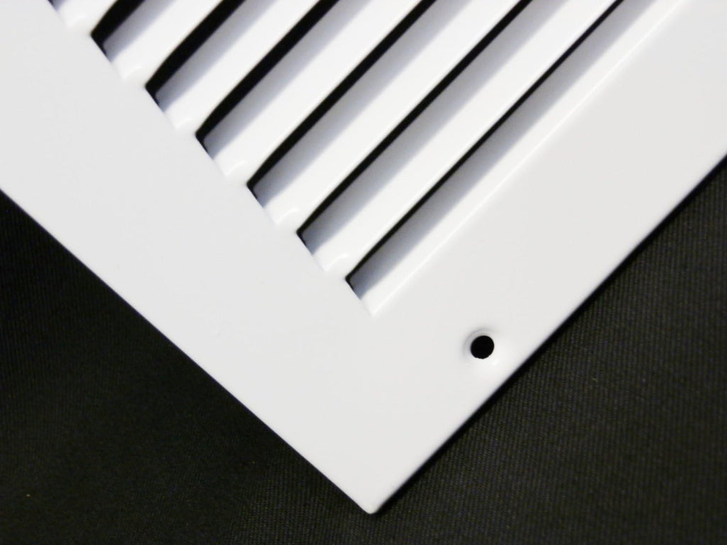 Steel Return Grilles HVAC Duct Cover (30"w X 10"h, White) Y34552