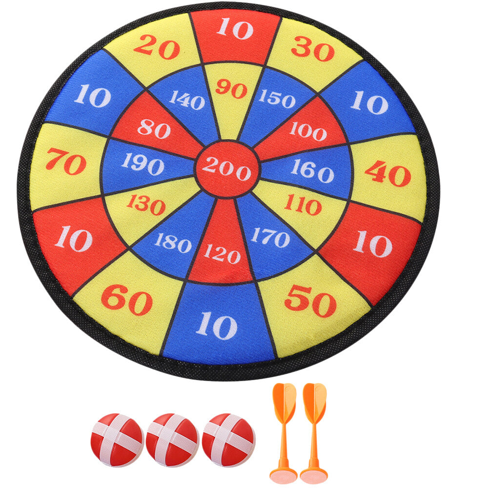 Self-adhesive Dartboard Toy Set with Darts Target, 2pcs Balls, 2pcs Darts H8039