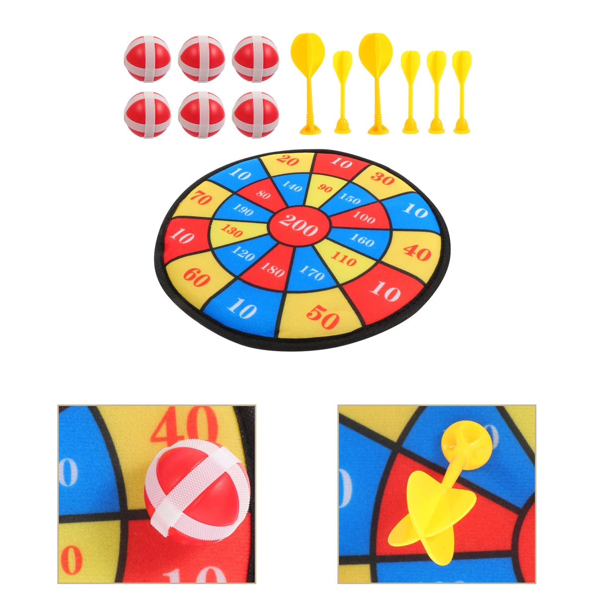 13Pcs Kids Sticky Balls Darts Board Toys E269638