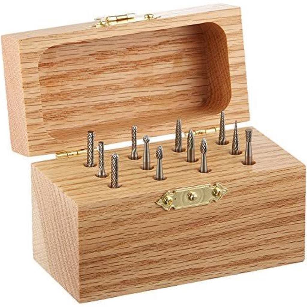 12 Piece 1/8 inch Double Cut Tungsten Burr Set F610433