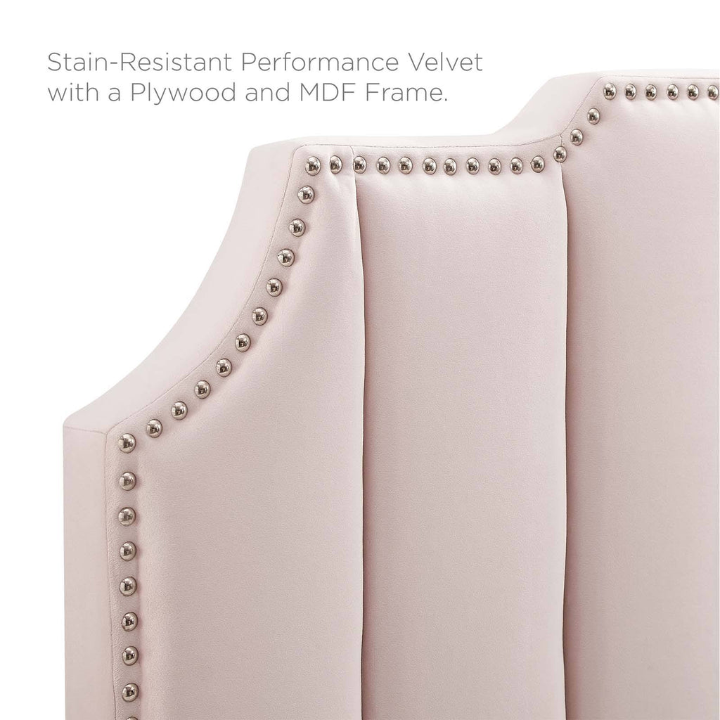 Pink Velvet King/California King Headboard X4447