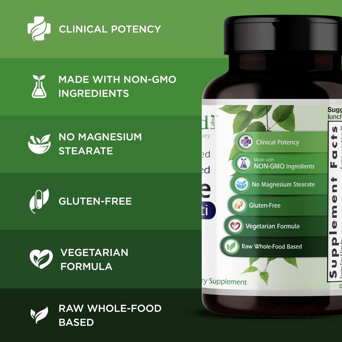 120 Vegetable Capsules Multivitamin with Methylated Folate, Vitamin D3, Digestive Enzymes E565316