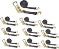 2” x 30’ Double Wire J Hook Ratchet Straps (Pink, 8 Pack) L454812