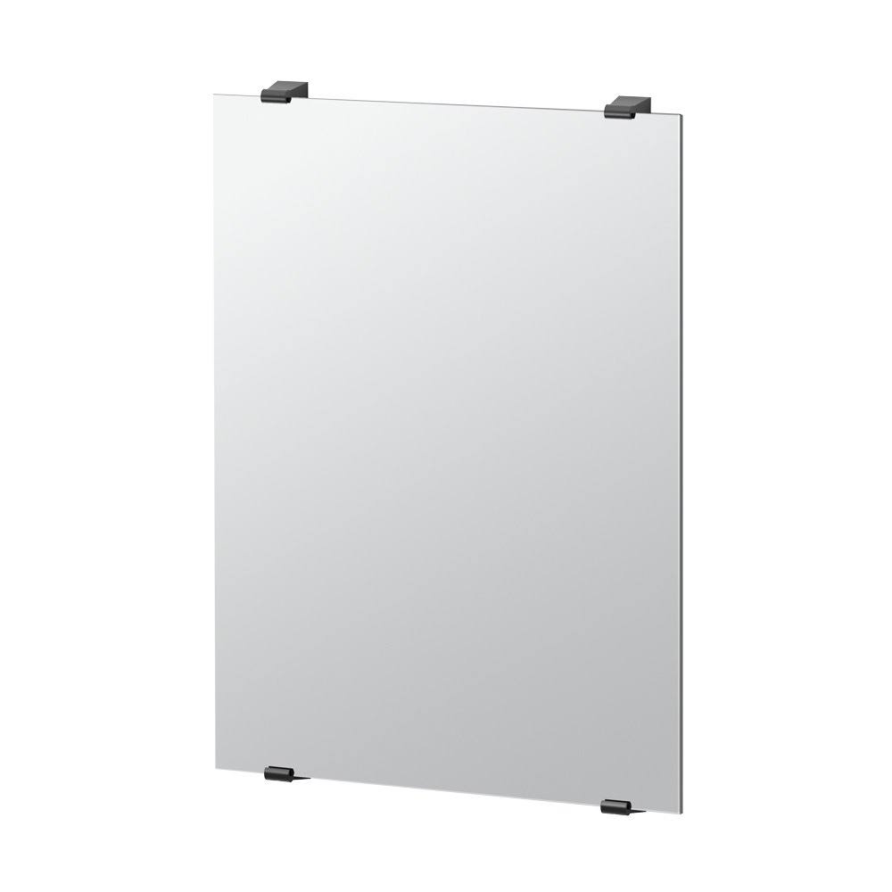 30-inch Matte Black Bathroom Mirror S9382