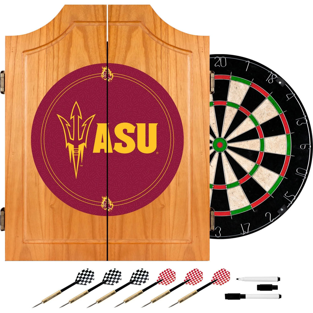 Wood Dart Cabinet Set Y30741