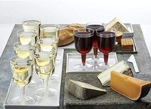 Clear 5.5-Ounce Disposable Hard Plastic Wine Glasses H305652