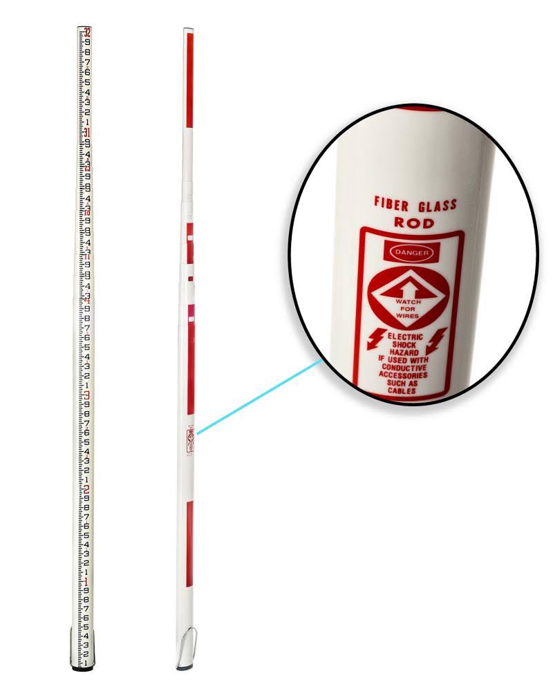 32 ft. Fiberglass Oval Shaped Leveling Grade Rod B132