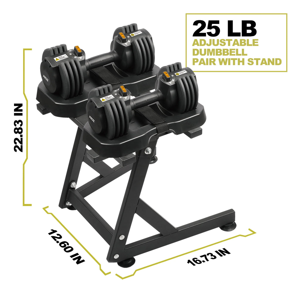 10-30lb Adjustable Dumbbell Pair with Stand S5916