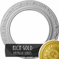 12x22OD x 8x22ID x 1/2x22P Hand-Painted Rich Gold Ceiling Medallion G7614