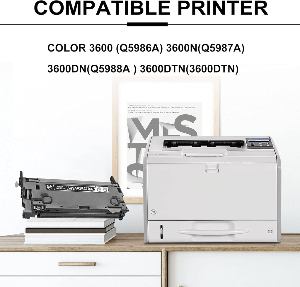 (3 Pack, Black) Remanufactured Toner Cartridge for HP Color 3600 Printer N18330