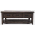 48" Rustic Reclaimed Pine 3 Drawer Coffee Table Y84638