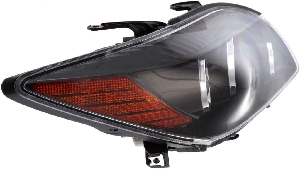 Passenger Side Head Light Assembly Black Housing F99532