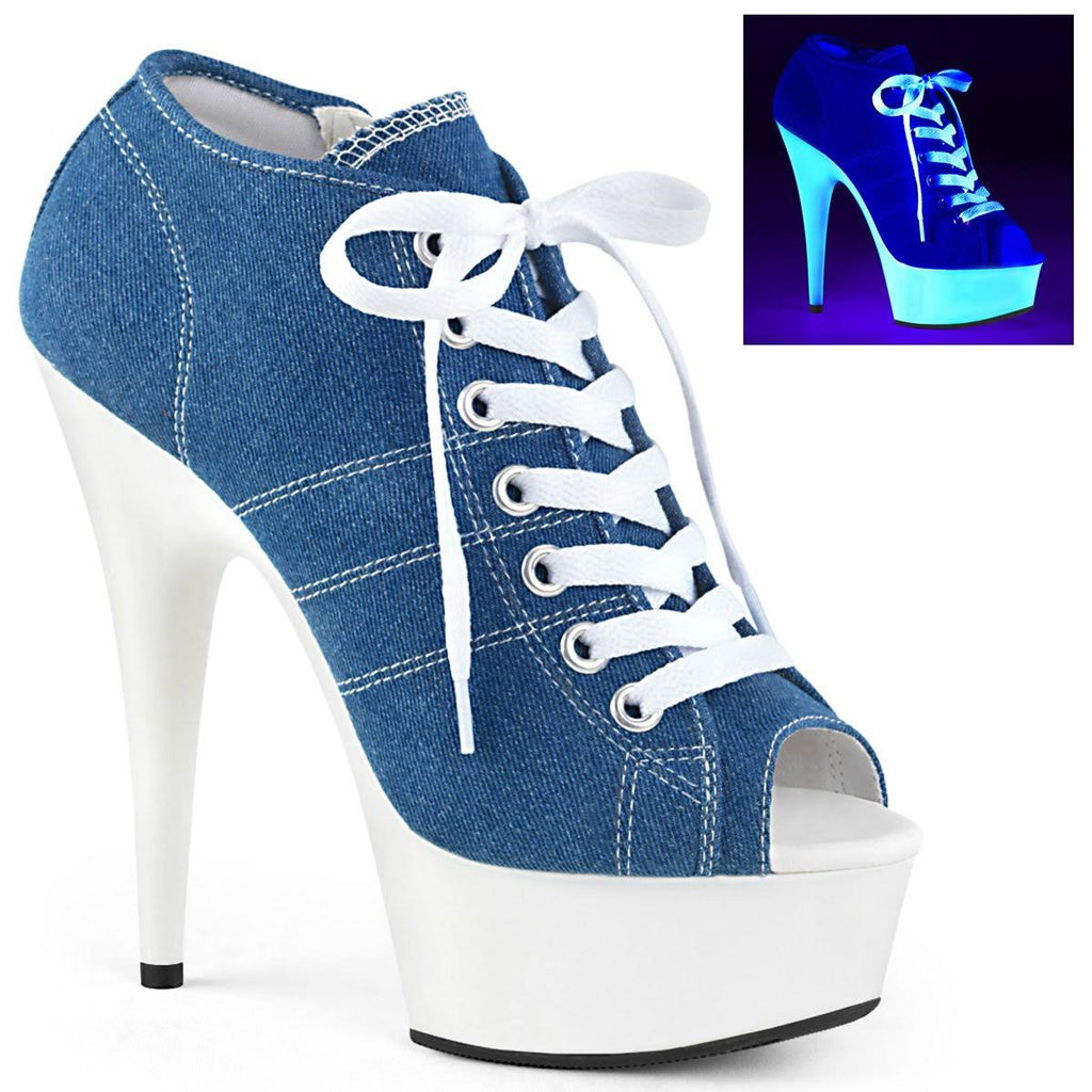White Canvas Neon White Shoes P85698