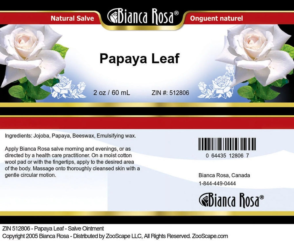 Papaya Leaf Hand and Body Salve Ointment, 2 oz C3172