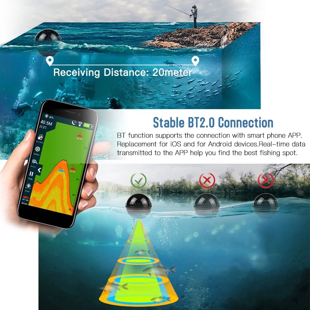 Portable Fish Finder with APP V488072