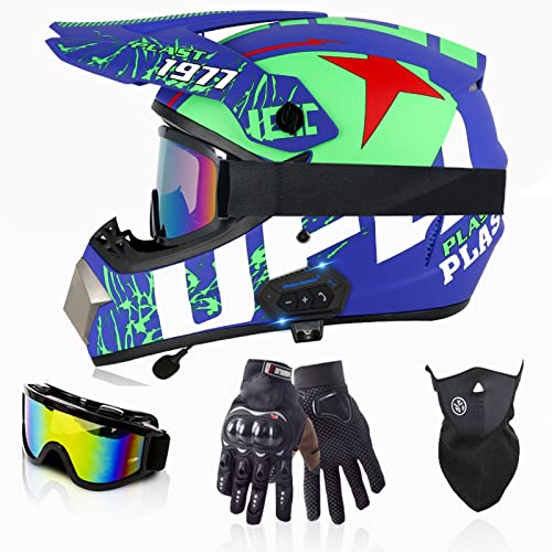 Bluetooth Dirt Bike Helmet Motocross Helmet DOT/ECE Approved A904670