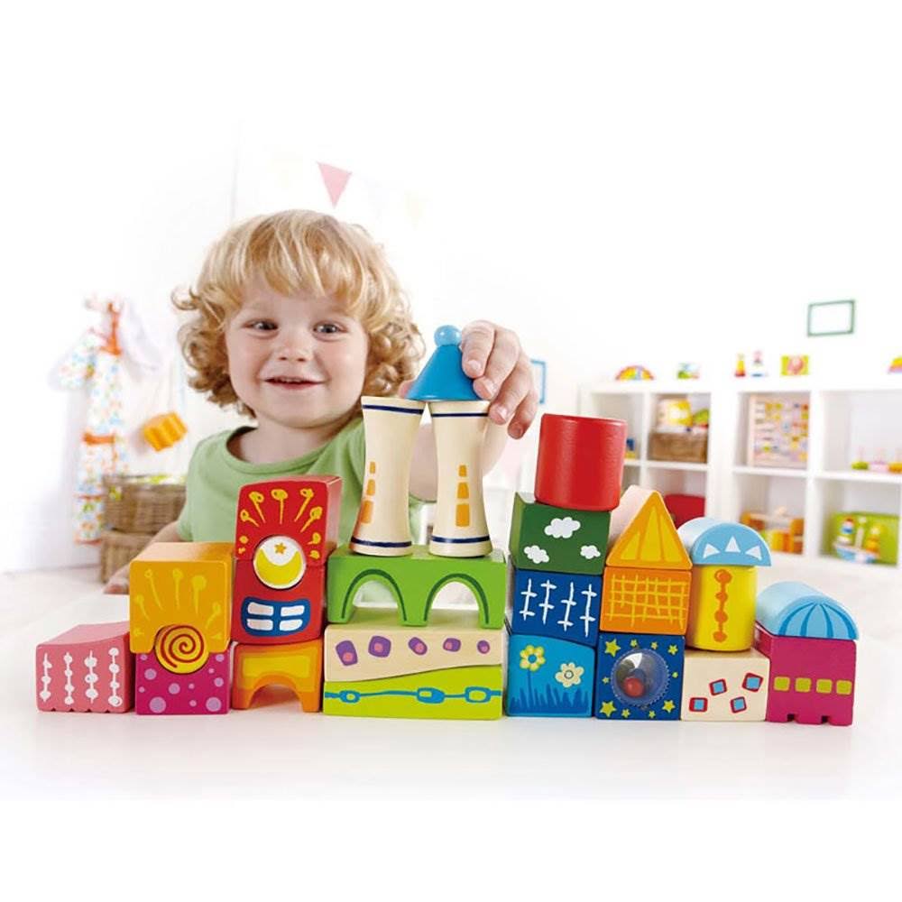26 Piece Wooden Stacking Blocks Castle Toy Y76549
