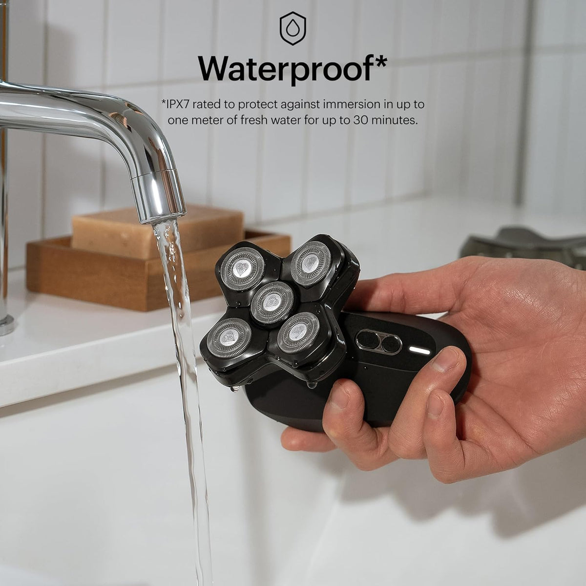Waterproof Head Shaver with Five Rotary Blade Z722