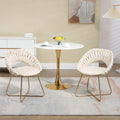 Velvet Accent Chairs Set of 2 with Gold Legs E178
