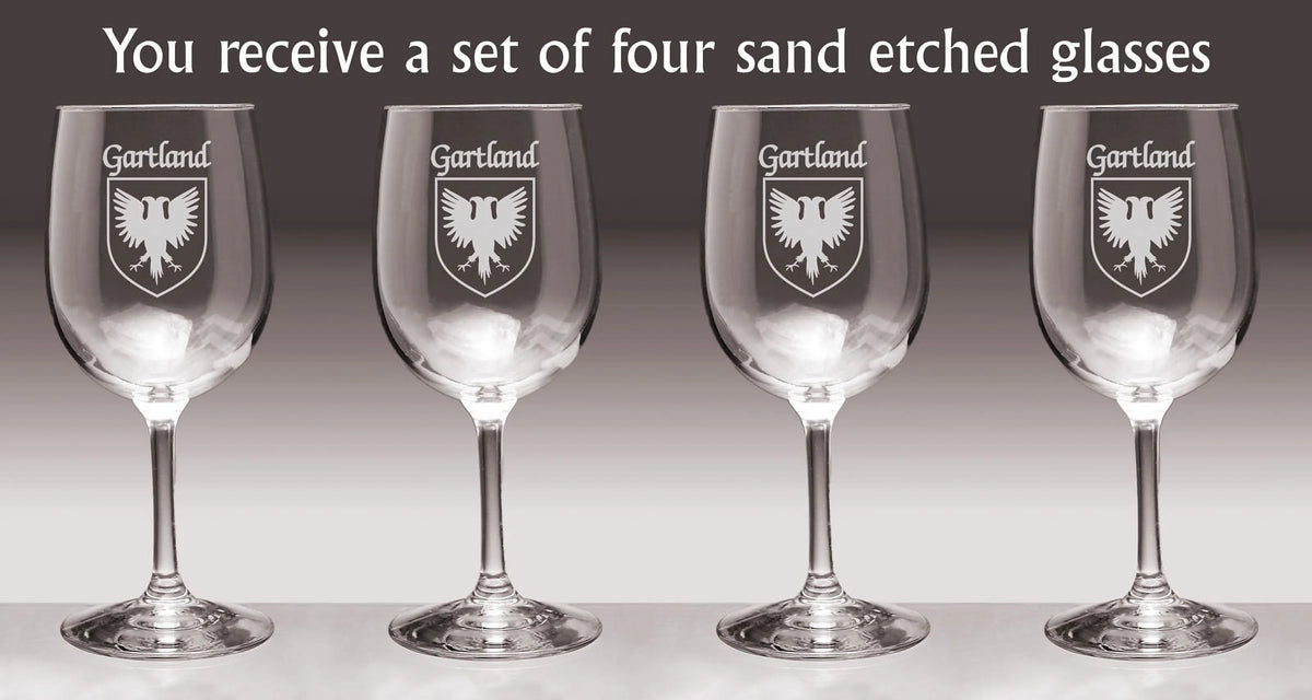 Irish Coat of Arms Wine Glasses Set of 4 D974966