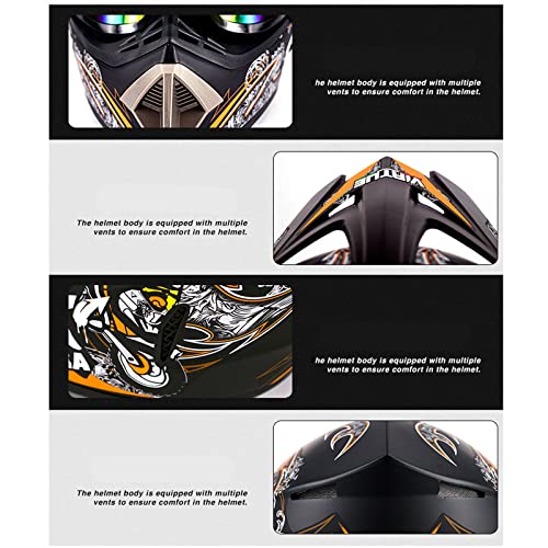 Bluetooth Dirt Bike Helmet Motocross Helmet DOT/ECE Approved A904670