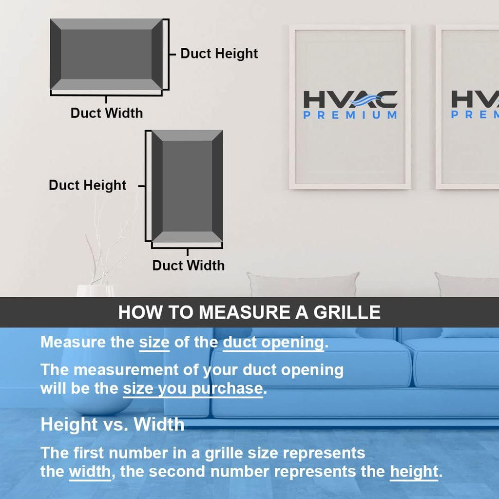 Steel Return Grilles HVAC Duct Cover (30"w X 10"h, White) Y34552