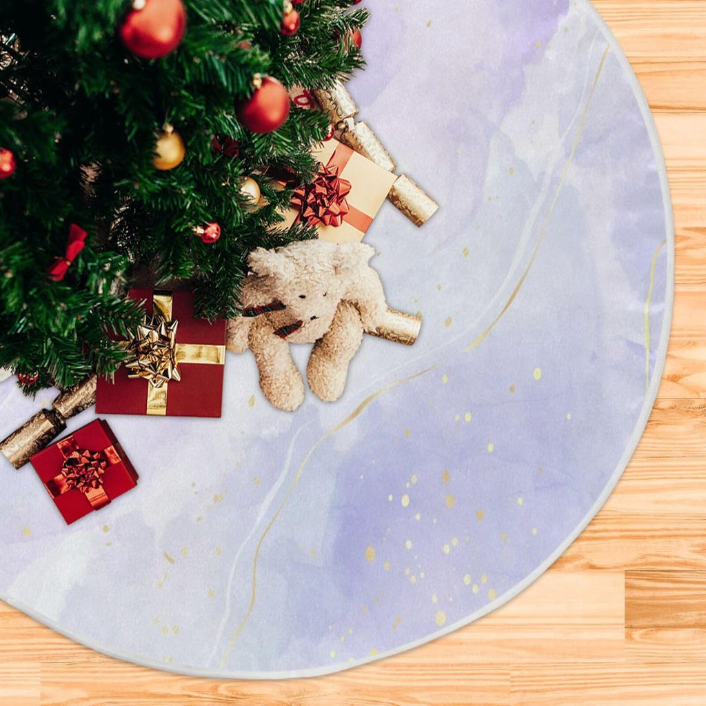 Purple Marble Texture Christmas Tree Skirt X302