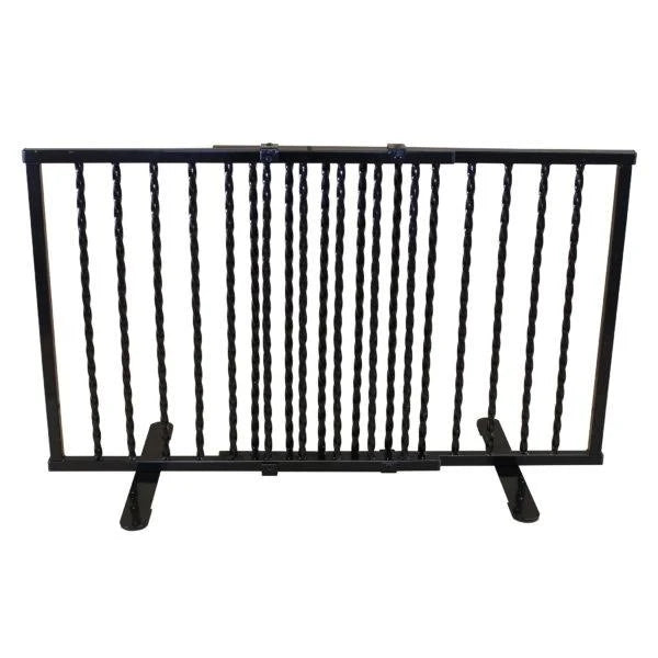 White Wrought Iron Freestanding Pet Gate A536248