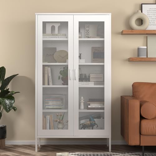 5 Tier Metal Storage Cabinet with 2 Barn Door M8252