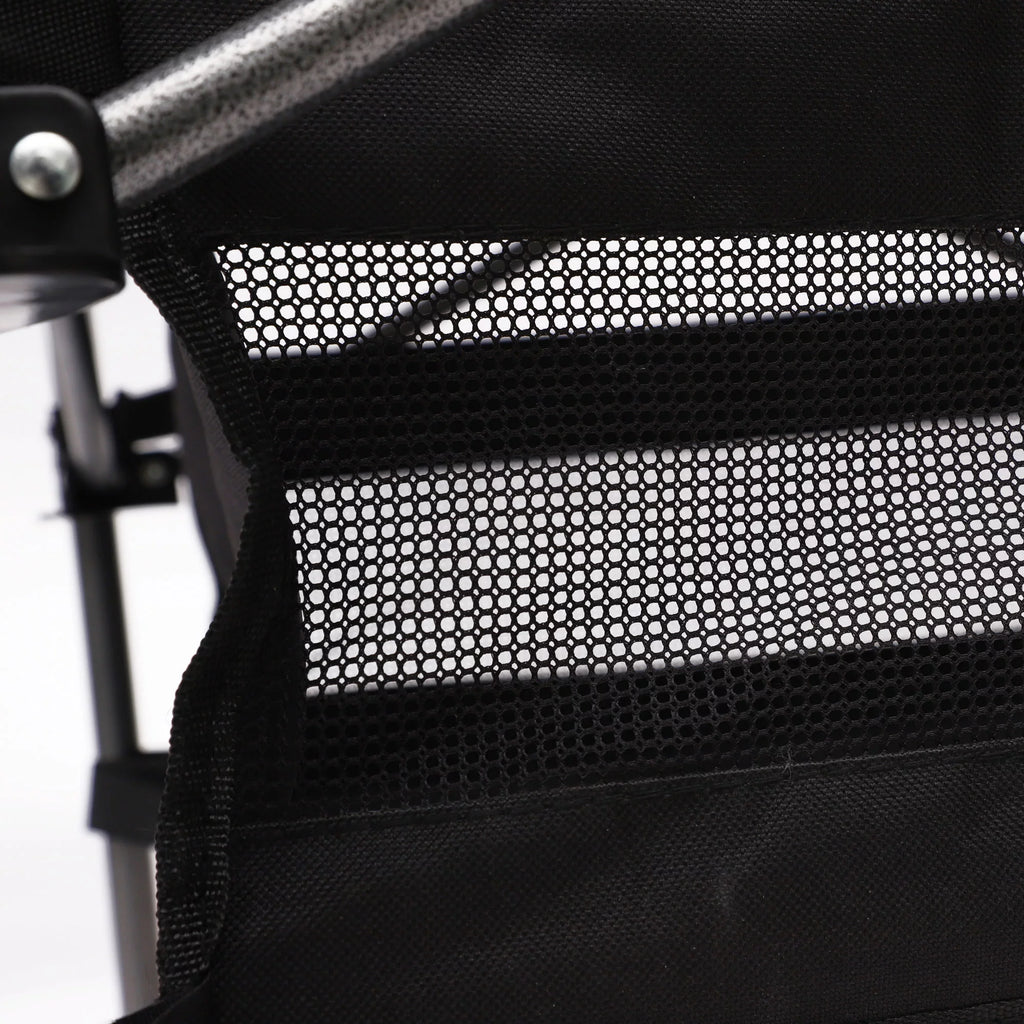 Portable Square Folding Table with Carrying Bag, Roll-up Top, Aluminum Frame, Black Y87291