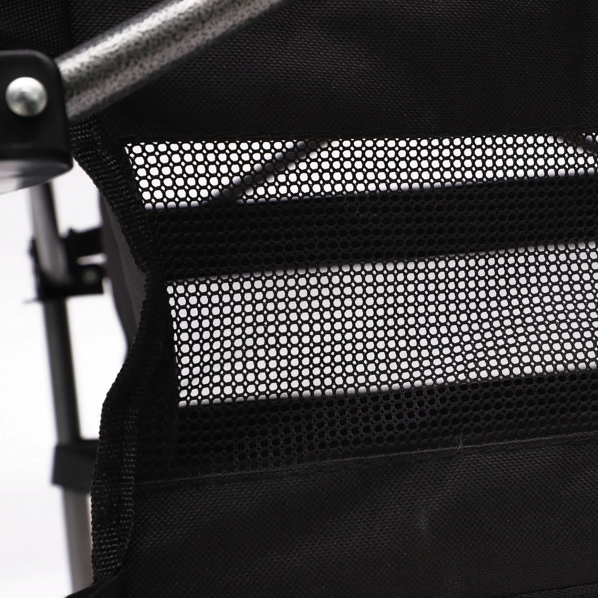 Portable Square Folding Table with Carrying Bag, Roll-up Top, Aluminum Frame, Black Y87291