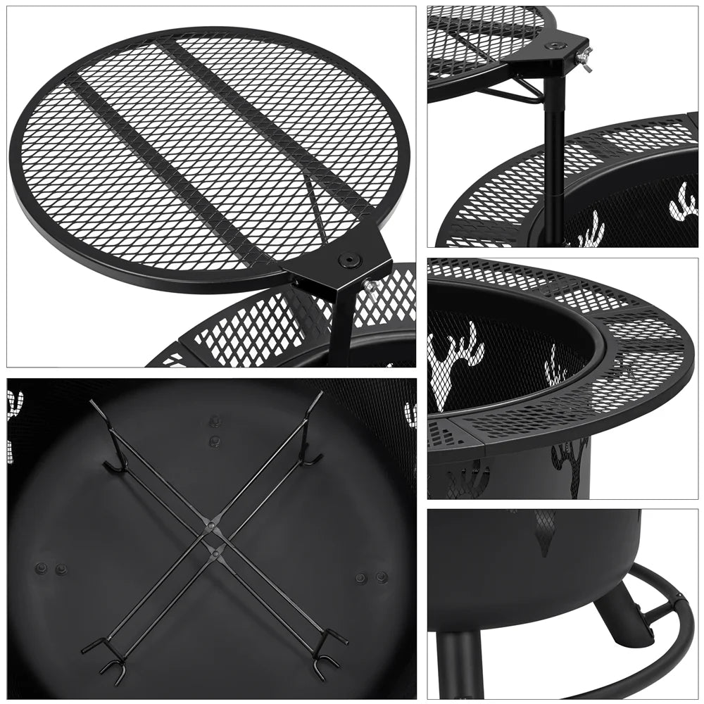 Round Wood Burning Fire Pit G54500