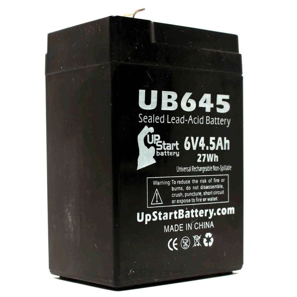 6V 4.5Ah Sealed Lead Acid Battery 5 Pack with Terminal Adapters Y546964