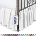 Queen White 21" Drop Ruffled Bed Skirt K8336