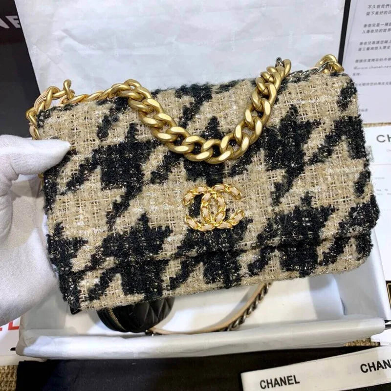 Tweed Leather Coin Purse W210912