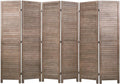 Wood 6 Panel Room Divider Privacy Screen H54805