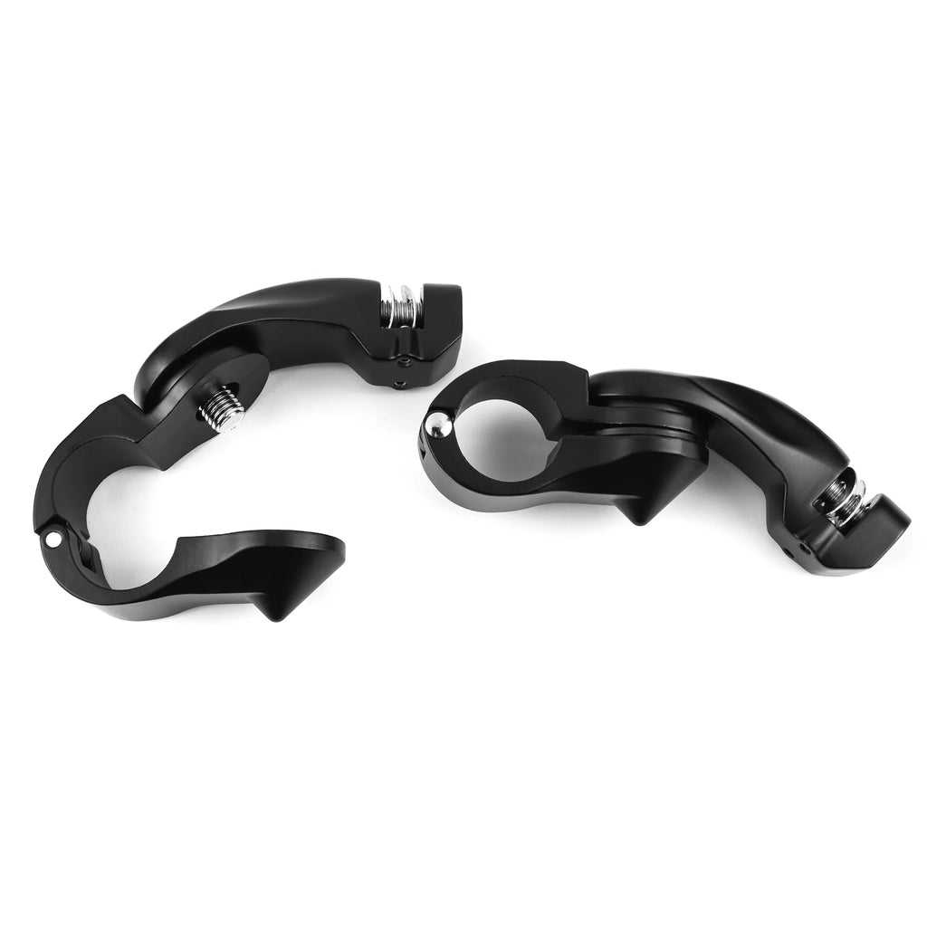 Black Angled Adjustable Highway Foot Peg Mounting Kit, 1 Pair Z25038