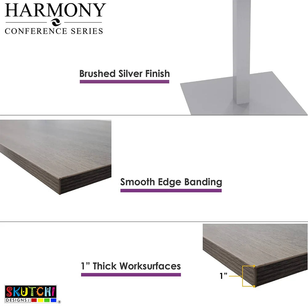 8X4 Oval Conference Table with Power Modules N384