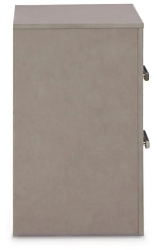 Gray 2 Drawer Nightstand W7305