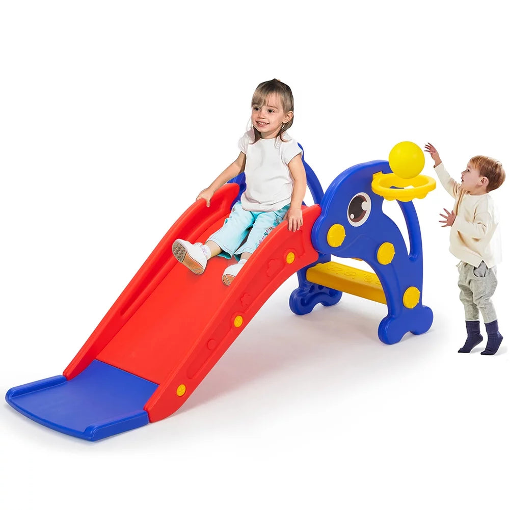 Toddler Slide with Basketball Hoop, Ball and Ladder C7900
