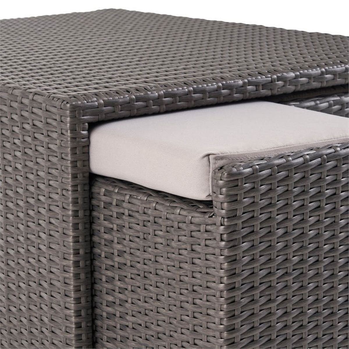 Grey Wicker Sectional with Aluminum Frame X8338