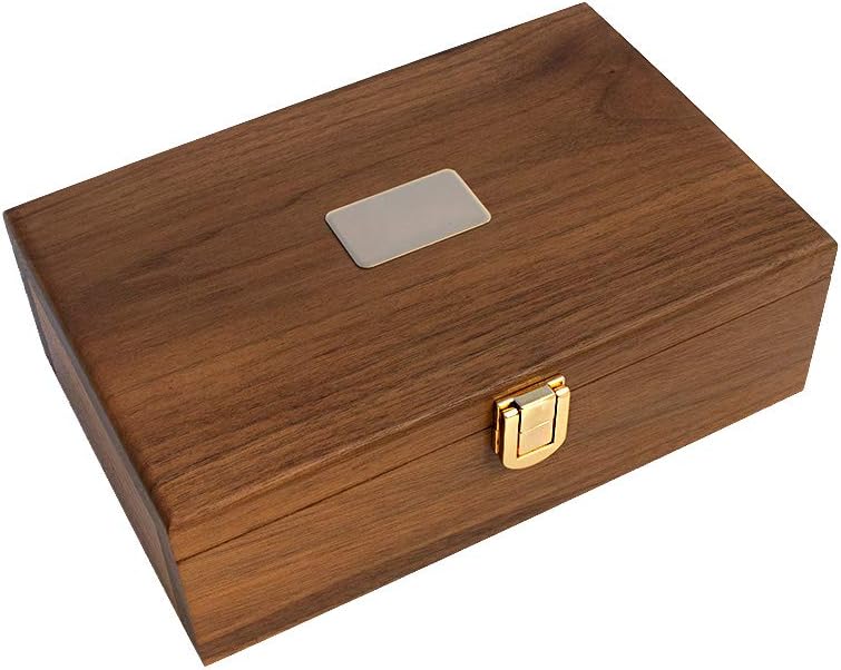 Double-9 Spinner Domino Set with Black Walnut Case B50953