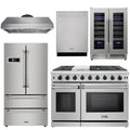 48 in. Natural Gas Range, Range Hood, Refrigerator, Dishwasher, Wine Cooler Q9365