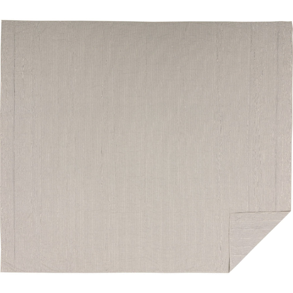 Blue Ticking Stripe King Quilt Coverlet S52893