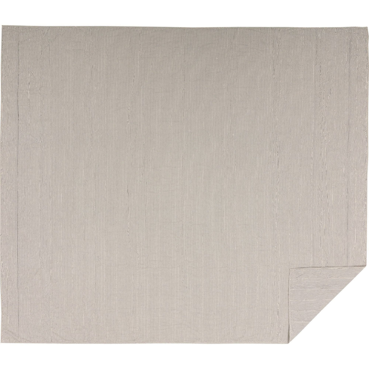 Blue Ticking Stripe King Quilt Coverlet S52893