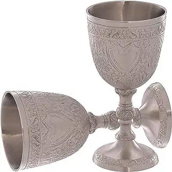 Vintage Silver Plated Brass Wine Goblet C849670