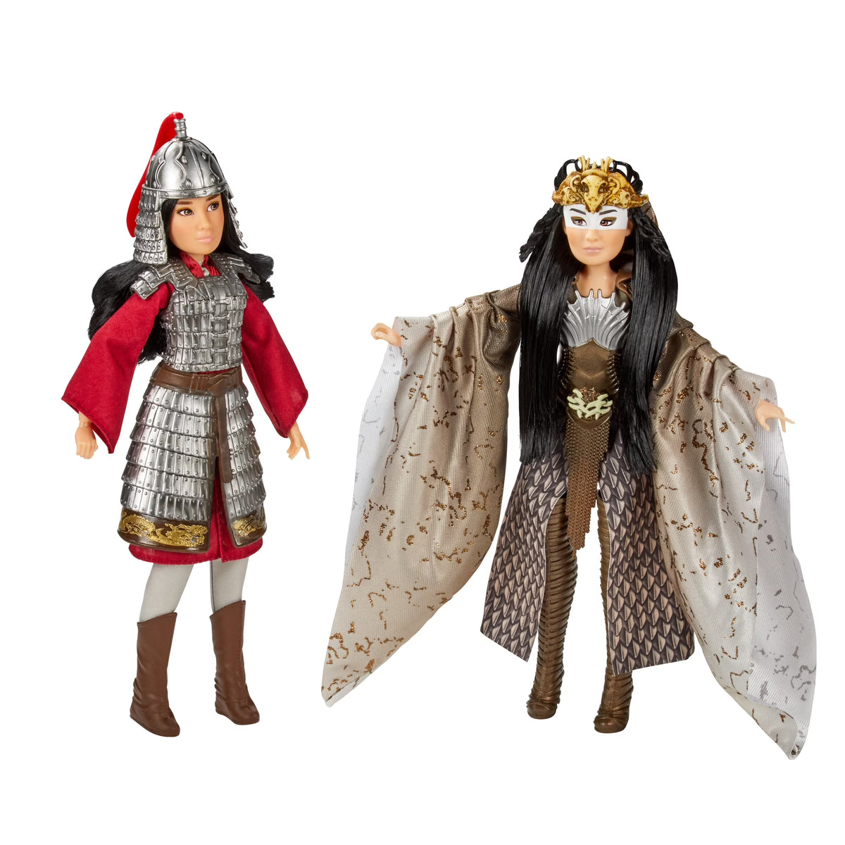 Mulan And Xianniang Dolls With Helmet, Armor, And Sword U18448