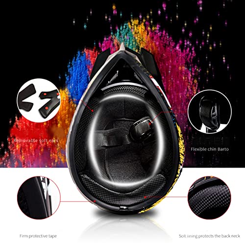 Bluetooth Dirt Bike Helmet Motocross Helmet DOT/ECE Approved A904670