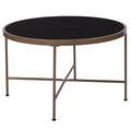 Black Matte Gold Coffee Table I21948